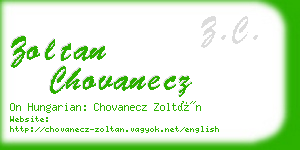 zoltan chovanecz business card